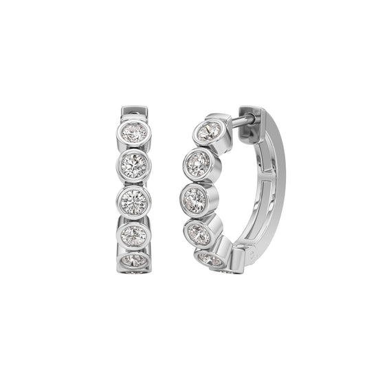 125Ct Round ShapeHoops Earrings
