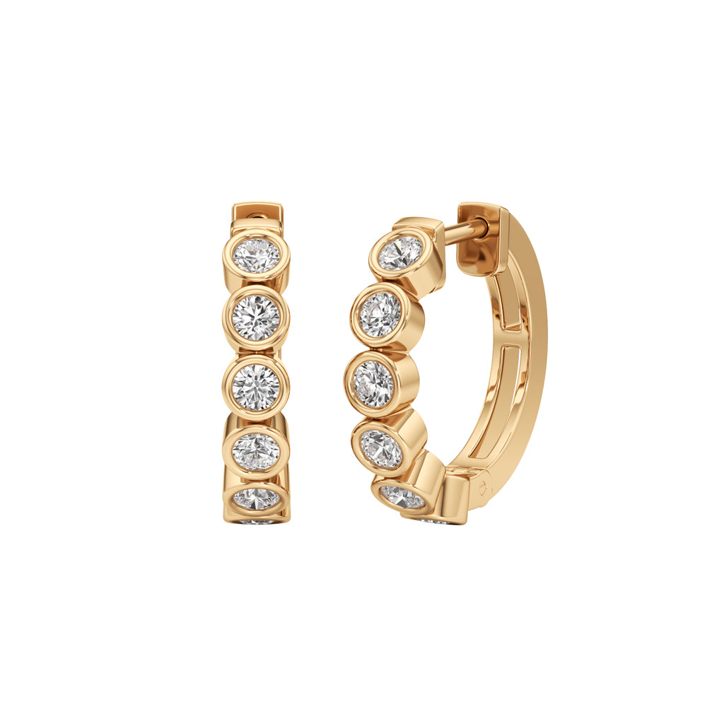 125Ct Round ShapeHoops Earrings