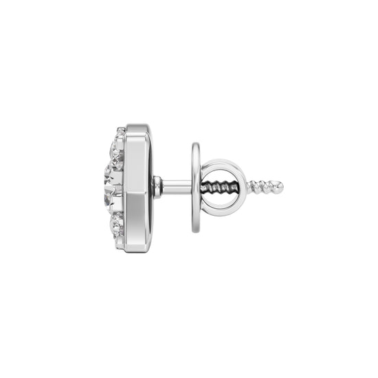 100Ct Round Shape Fancy Studs Earrings
