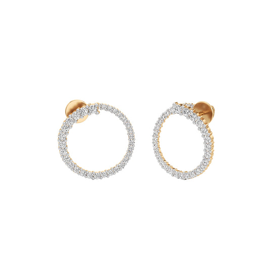 100Ct Round Shape Hoops Earrings