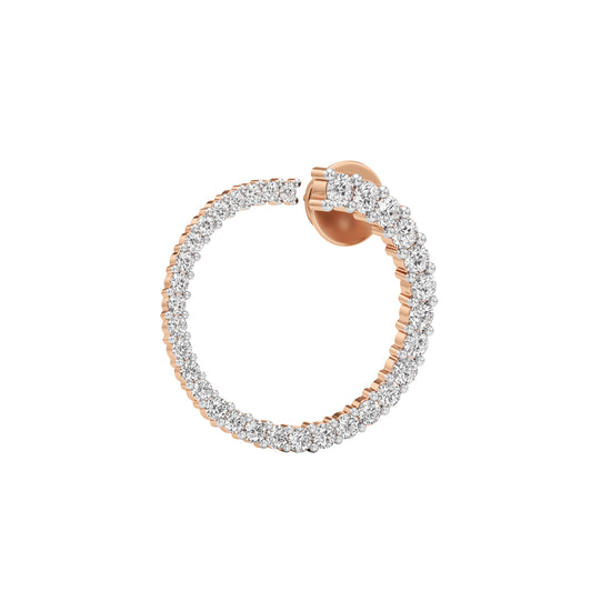 100Ct Round Shape Hoops Earrings
