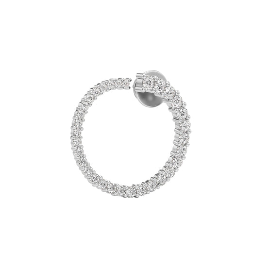 100Ct Round Shape Hoops Earrings