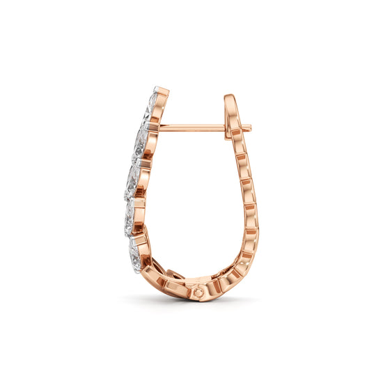 175Ct Marquise Shape Hoops Earrings