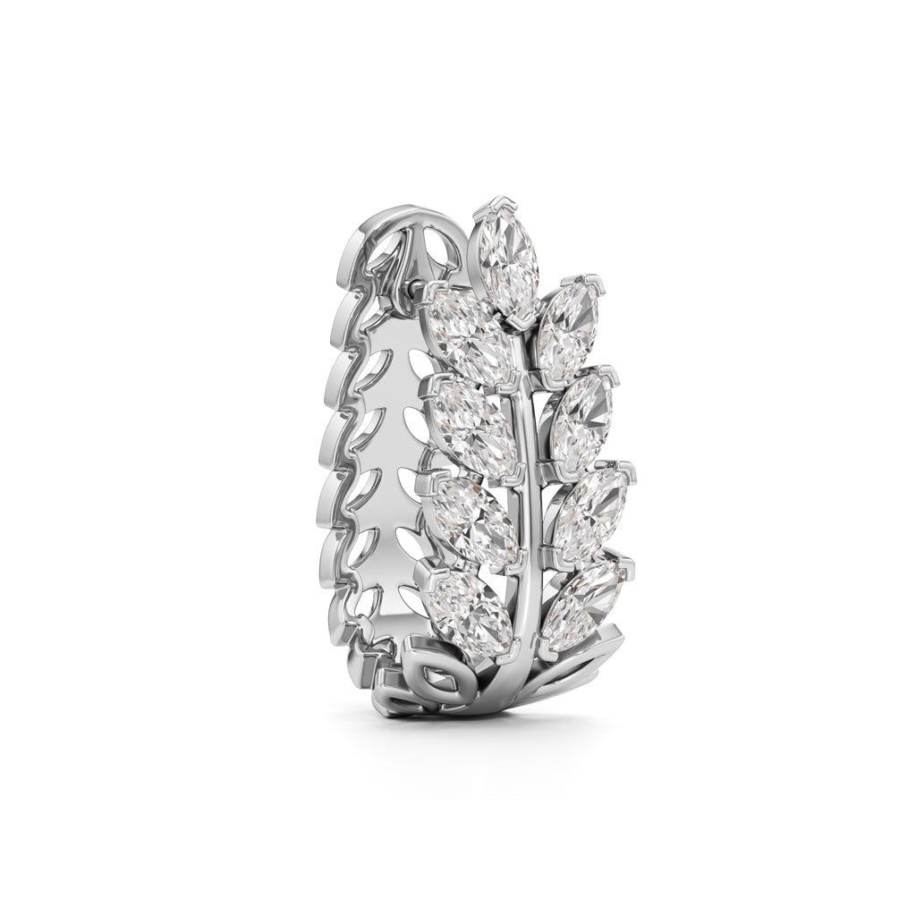175Ct Marquise Shape Hoops Earrings