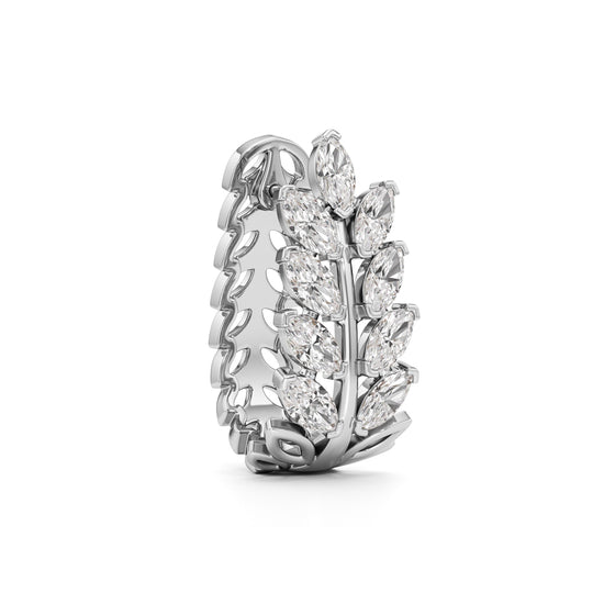 175Ct Marquise Shape Hoops Earrings