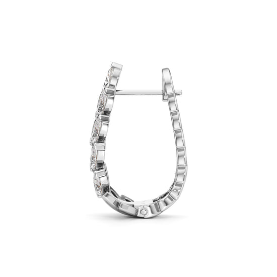 175Ct Marquise Shape Hoops Earrings