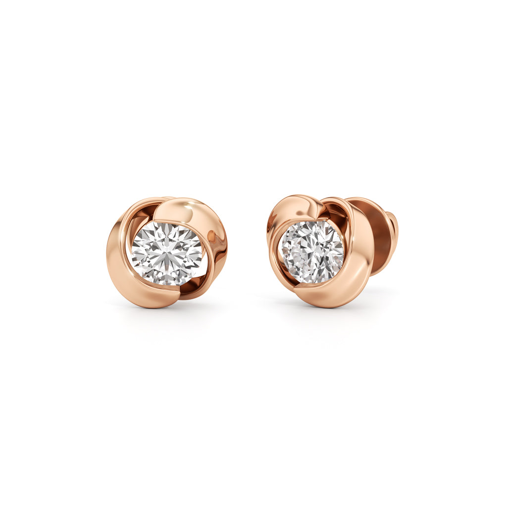 100Ct Round Shape Solitaire Studs Earrings