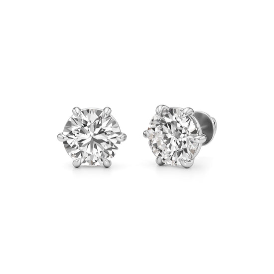 700Ct Round Shape Solitaire Studs Earrings