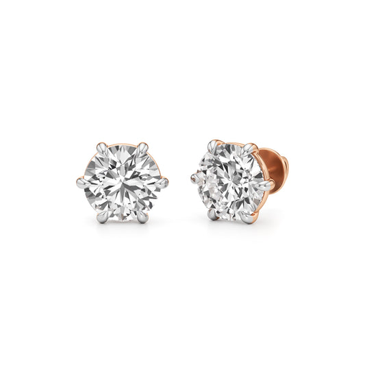 700Ct Round Shape Solitaire Studs Earrings