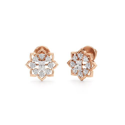 Lustrous Round  Radiant Studs
