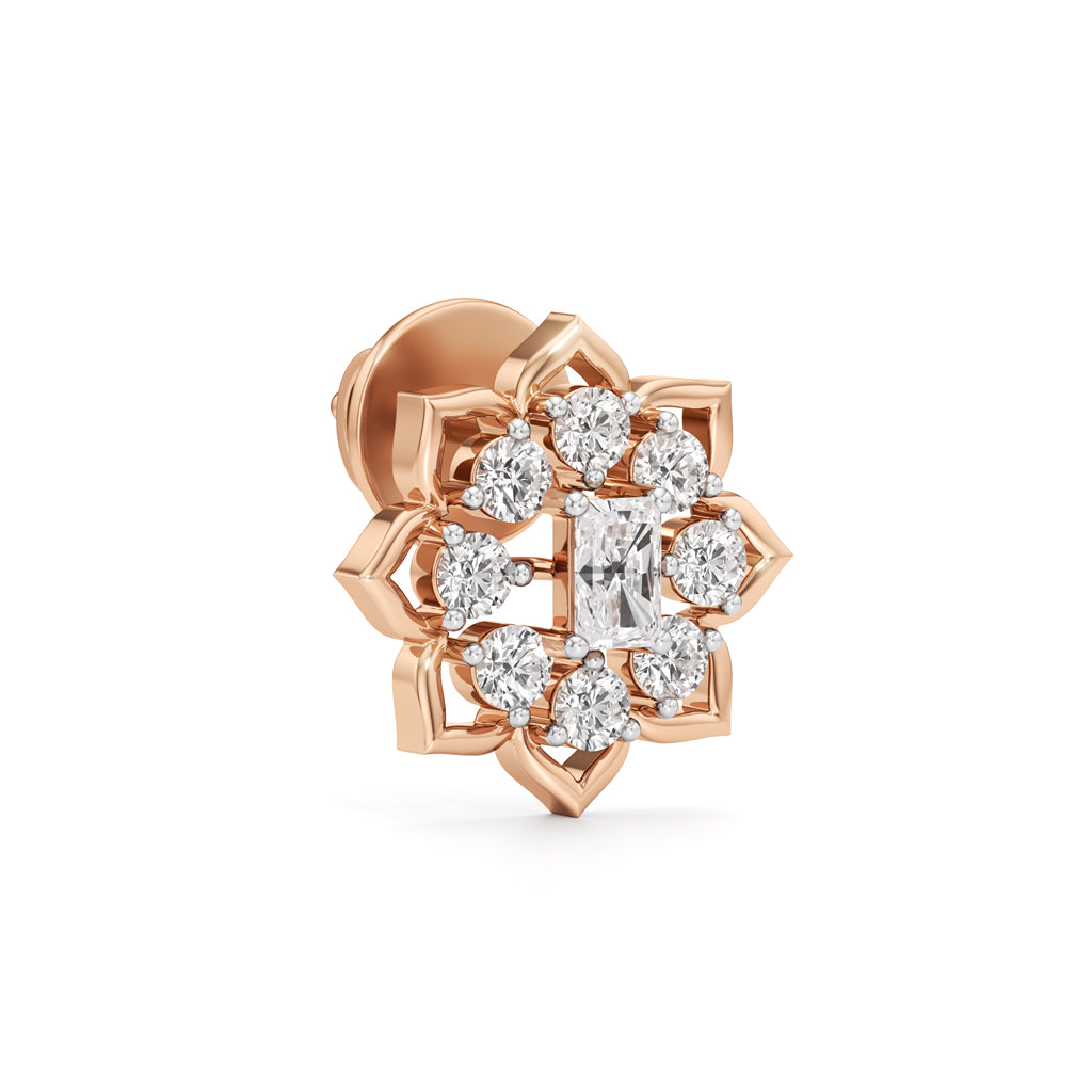 Lustrous Round  Radiant Studs