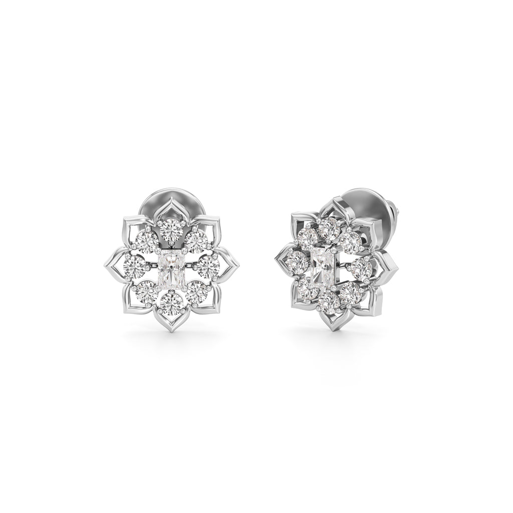 Lustrous Round  Radiant Studs