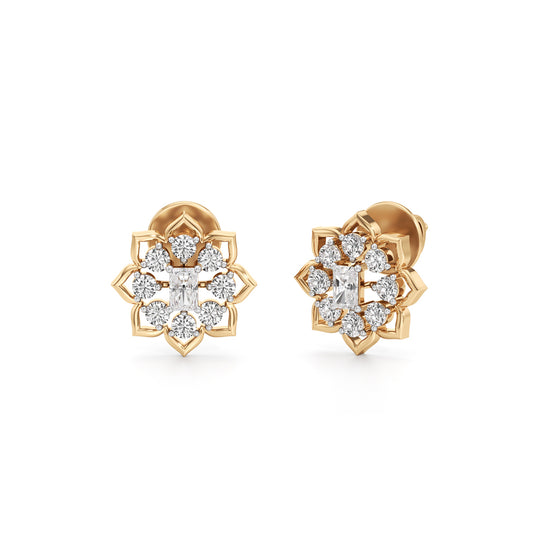 Lustrous Round  Radiant Studs