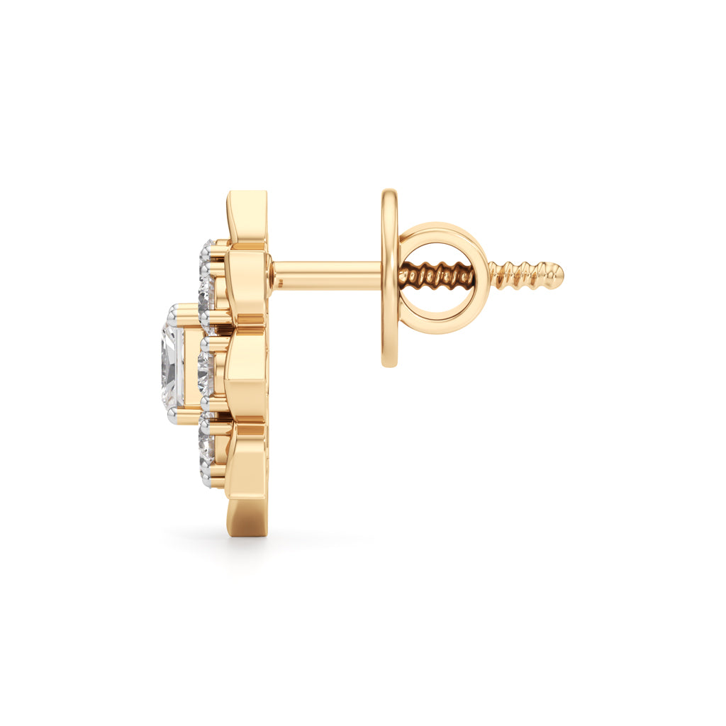 Lustrous Round  Radiant Studs