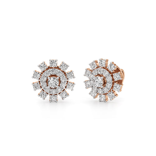 125Ct Round Cut Halo Stud