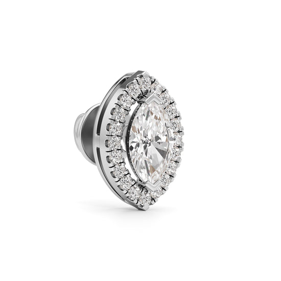 125Ct Halo Stud Diamond Gold Earrings