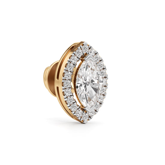 125Ct Halo Stud Diamond Gold Earrings