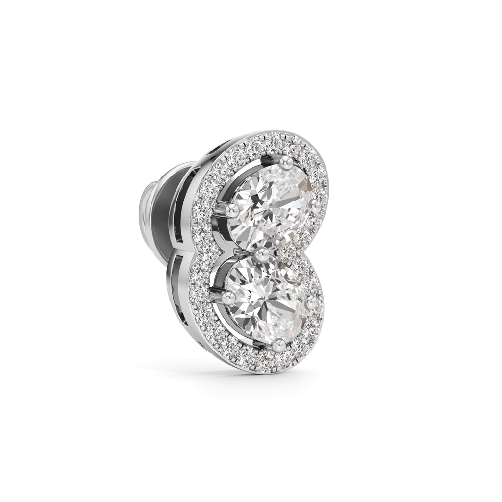 150Ct Fancy Stud Diamond Gold Earrings