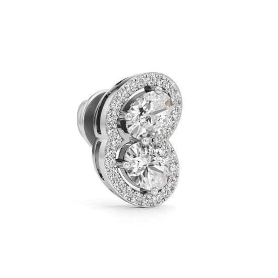 150Ct Fancy Stud Diamond Gold Earrings