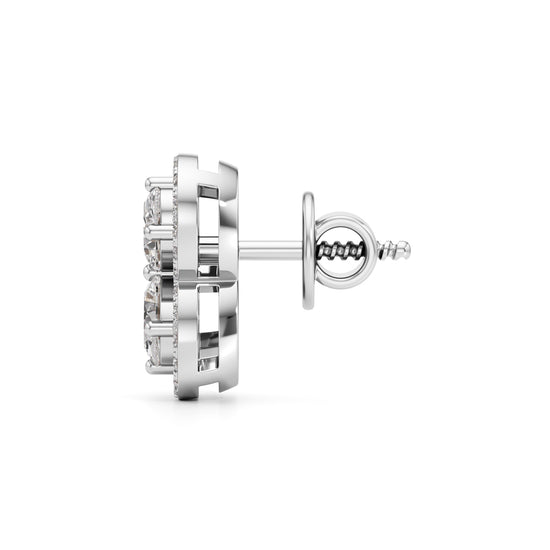 150Ct Fancy Stud Diamond Gold Earrings