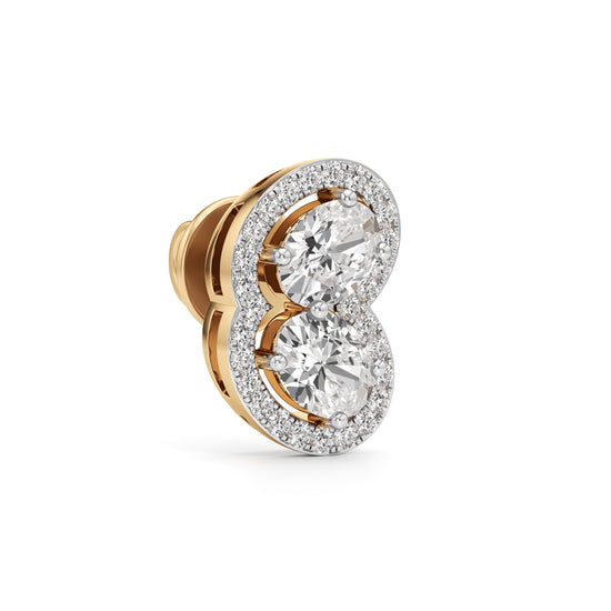 150Ct Fancy Stud Diamond Gold Earrings