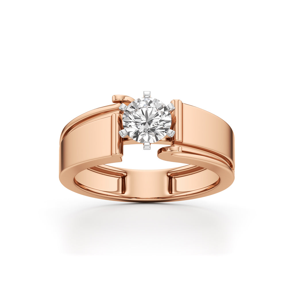 Imperial Radiance Solitaire Ring with LabGrown Diamond for Men