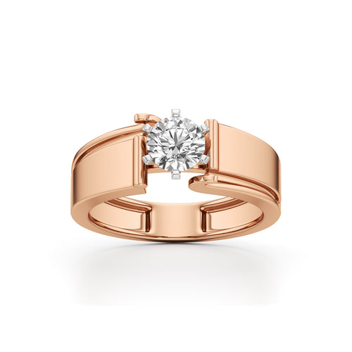 Imperial Radiance Solitaire Ring with LabGrown Diamond for Men