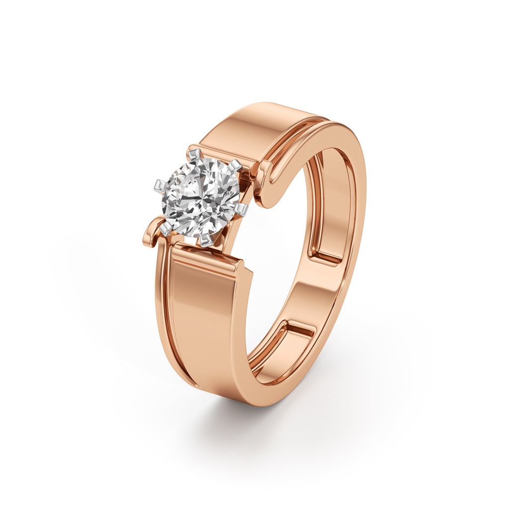 Imperial Radiance Solitaire Ring with LabGrown Diamond for Men