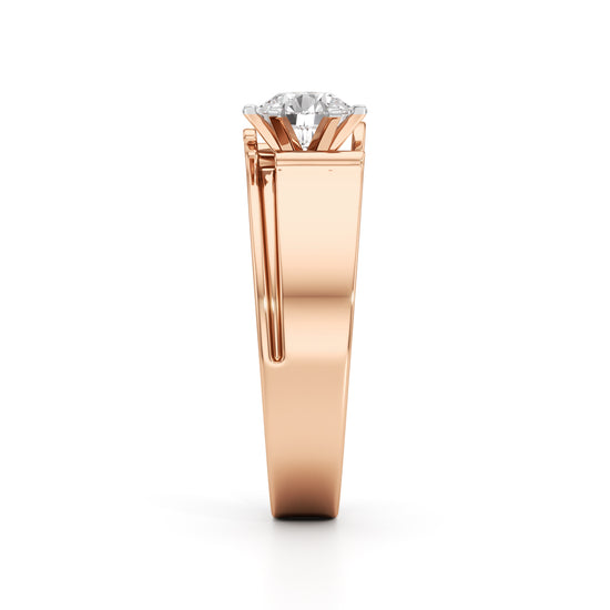 Imperial Radiance Solitaire Ring with LabGrown Diamond for Men