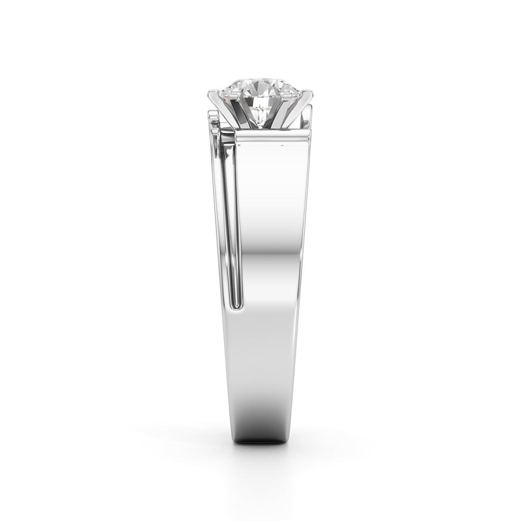 Imperial Radiance Solitaire Ring with LabGrown Diamond for Men