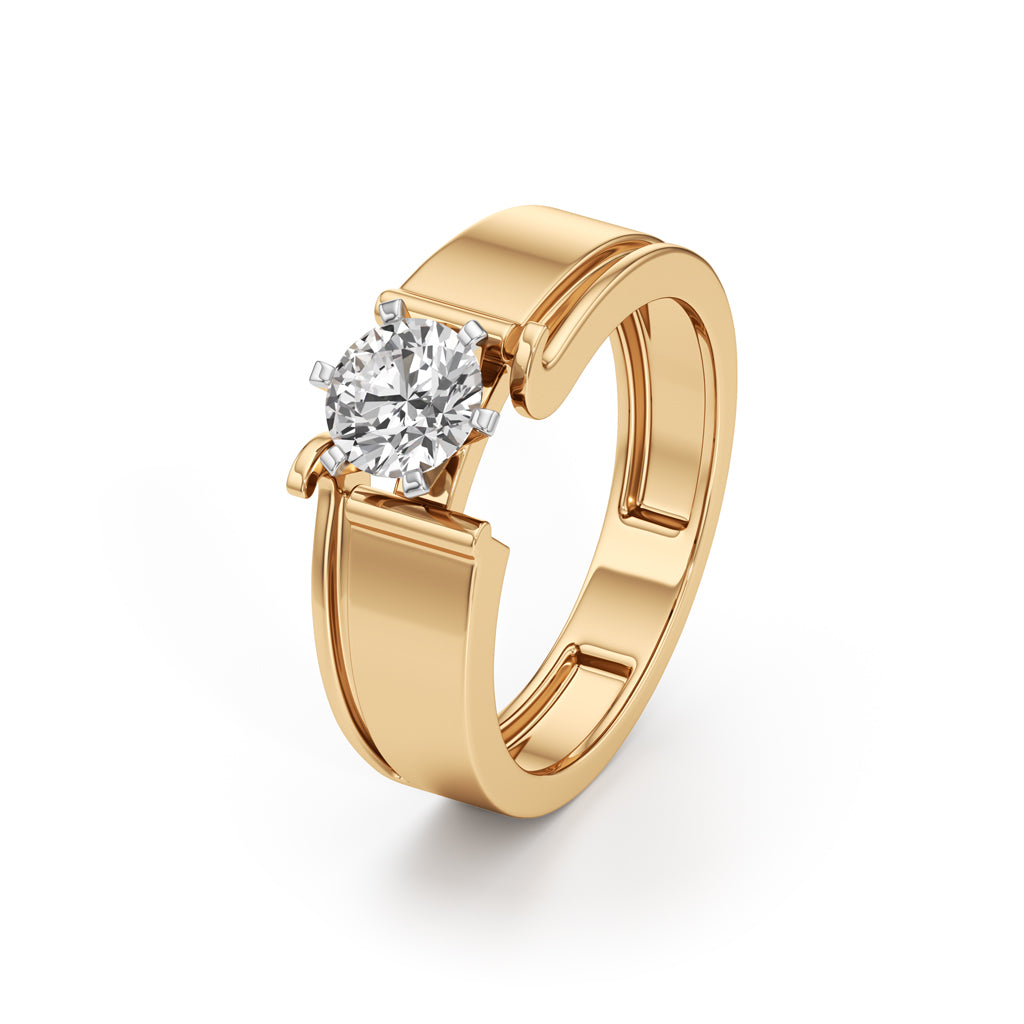 Imperial Radiance Solitaire Ring with LabGrown Diamond for Men