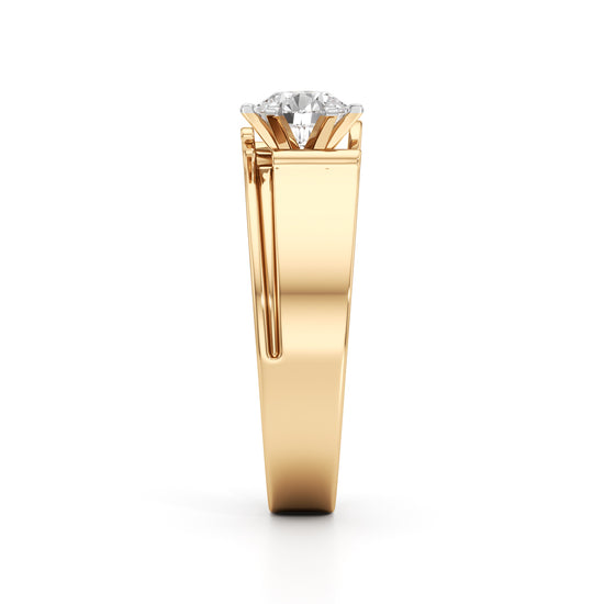 Imperial Radiance Solitaire Ring with LabGrown Diamond for Men