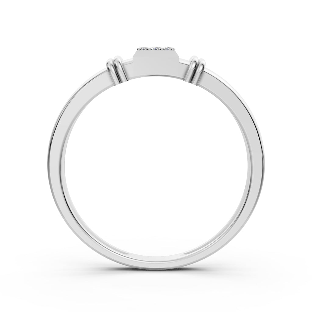 DualTone Gold Brilliant Cluster Diamond Ring