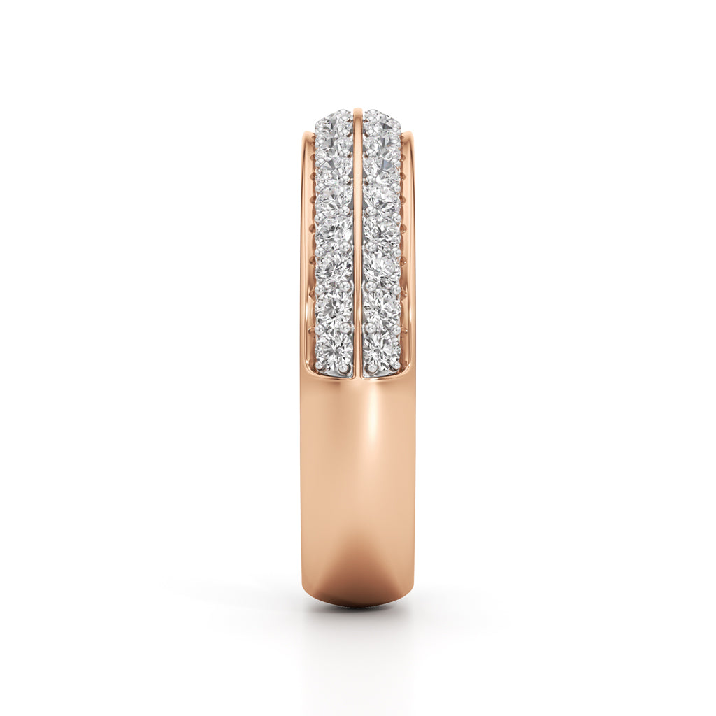 Estrella Two Row Surface Prong Style Ring