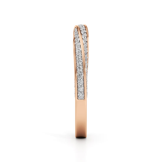 Auraia CrissCross Round Cut Eternity Diamond Ring