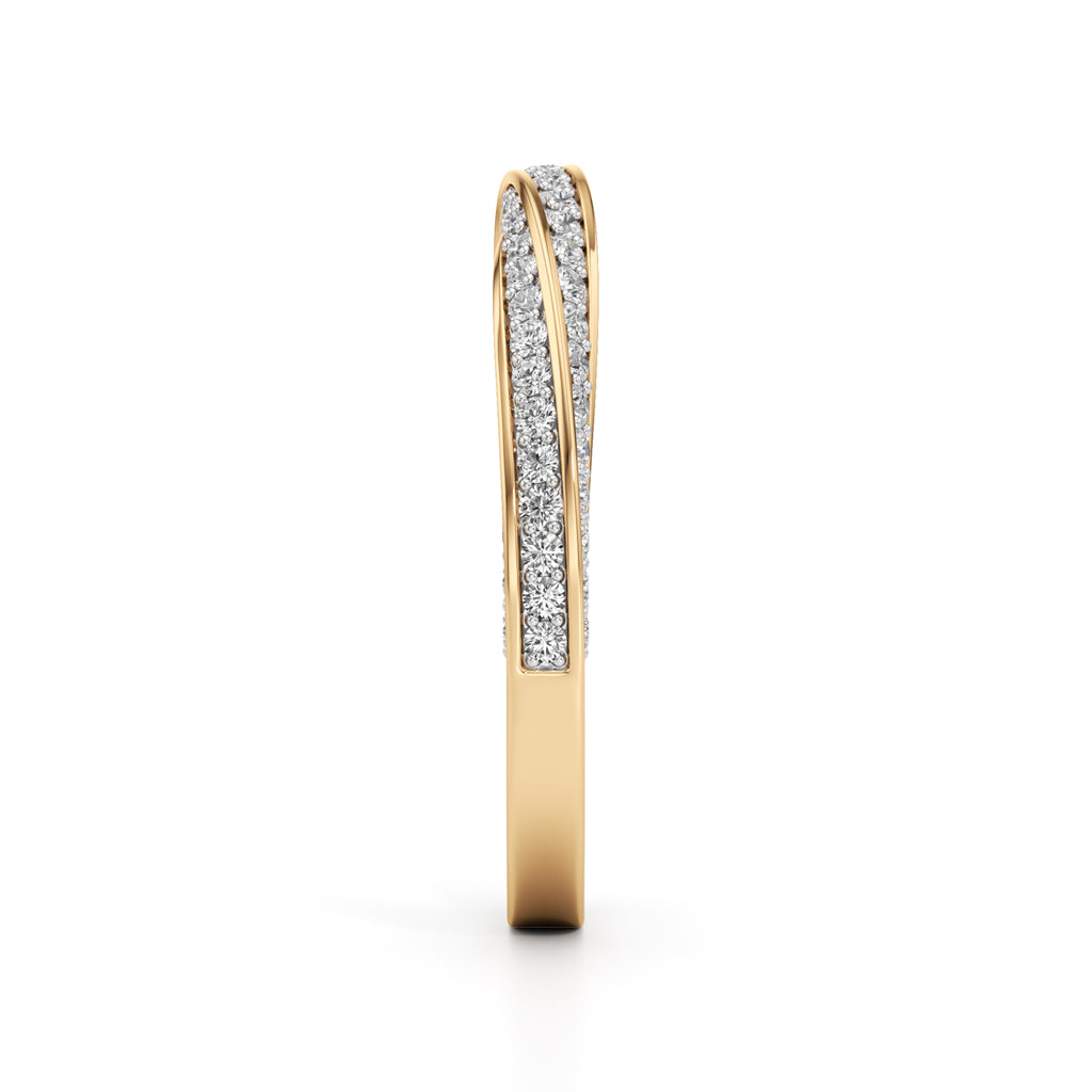 Auraia CrissCross Round Cut Eternity Diamond Ring