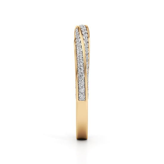 Auraia CrissCross Round Cut Eternity Diamond Ring