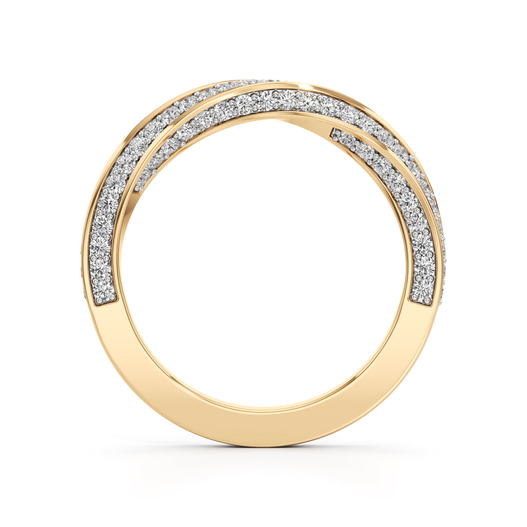 Auraia CrissCross Round Cut Eternity Diamond Ring