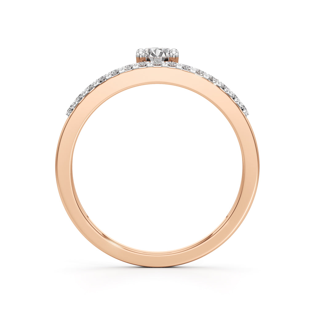 Delicara Split Shank Delicateround Cut Ring