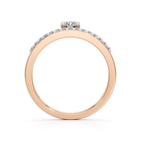 Delicara Split Shank Delicateround Cut Ring