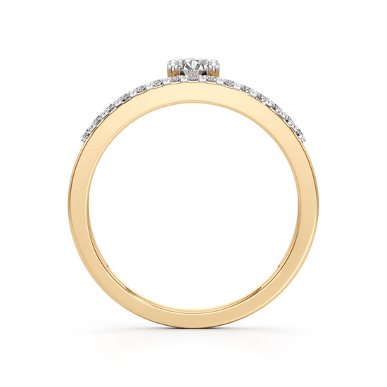 Delicara Split Shank Delicateround Cut Ring