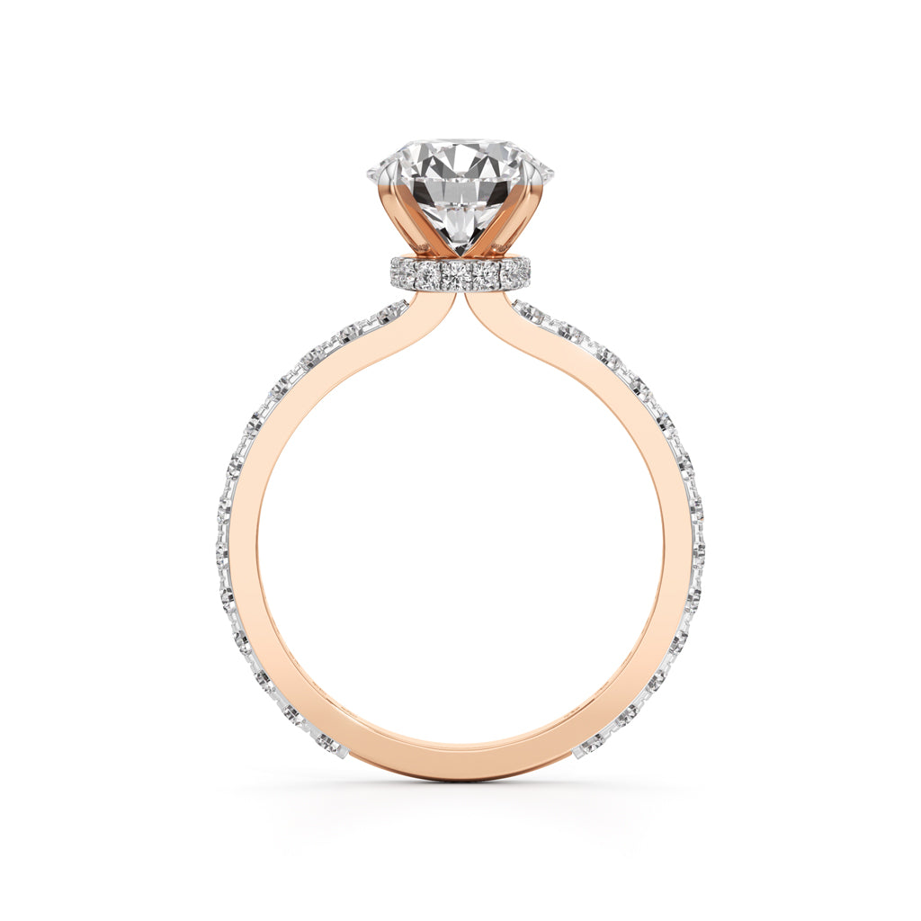 Aurora Grande Pav Solitaire Ring