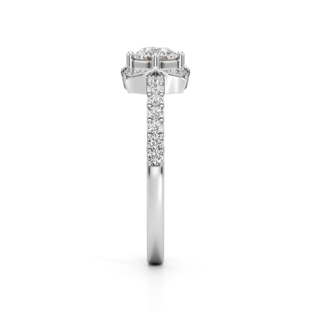 Golden Blossom Diamond Ring