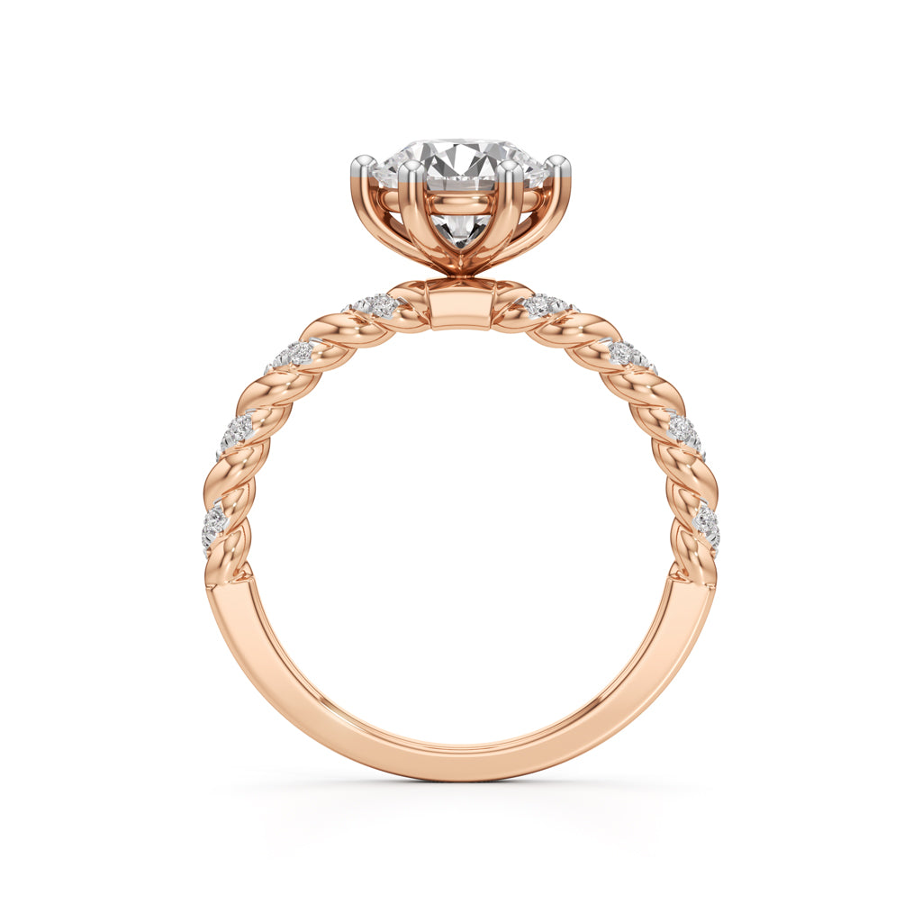 Twist of Eternity Solitaire Ring
