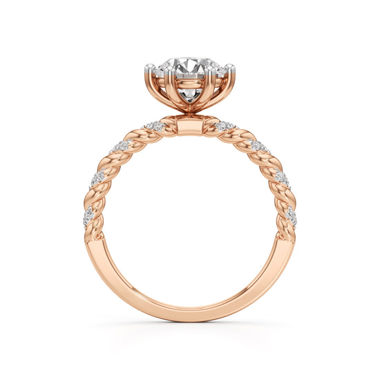 Twist of Eternity Solitaire Ring