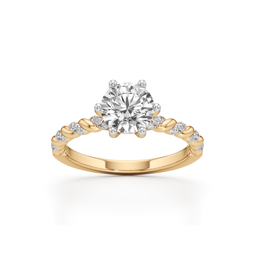 Twist of Eternity Solitaire Ring