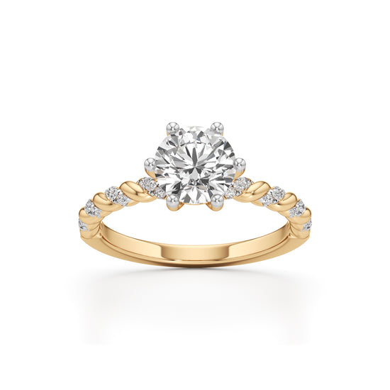 Twist of Eternity Solitaire Ring