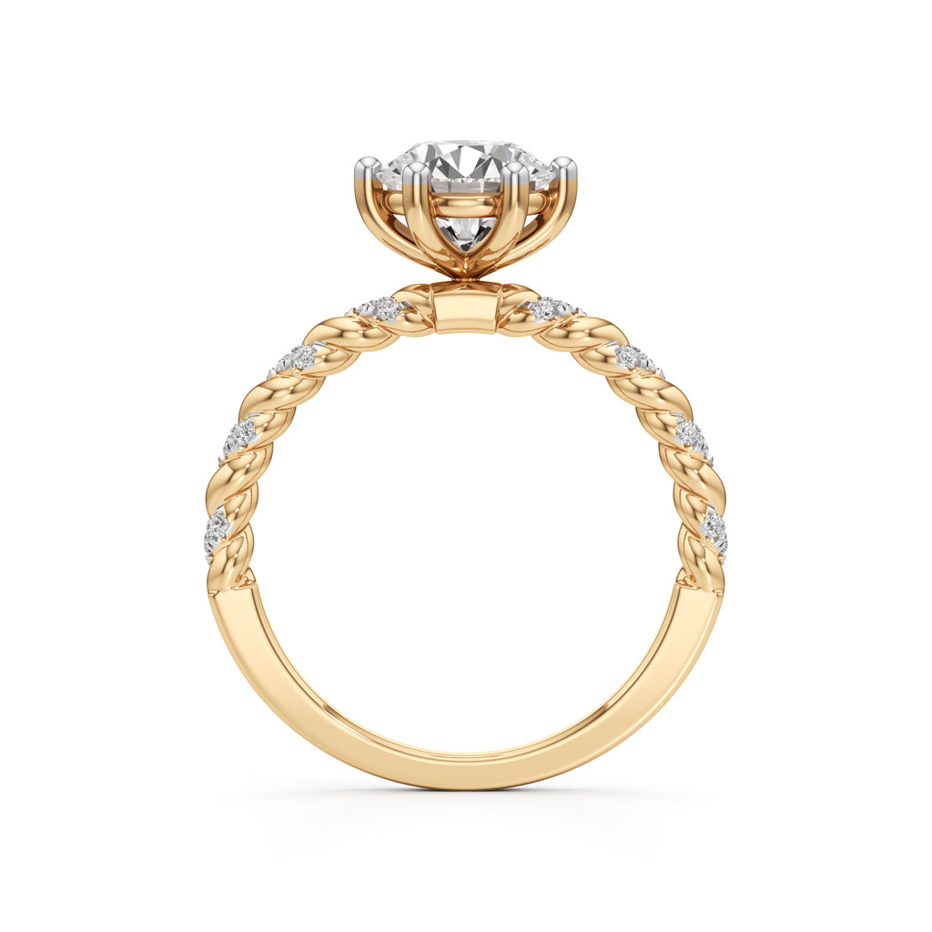 Twist of Eternity Solitaire Ring