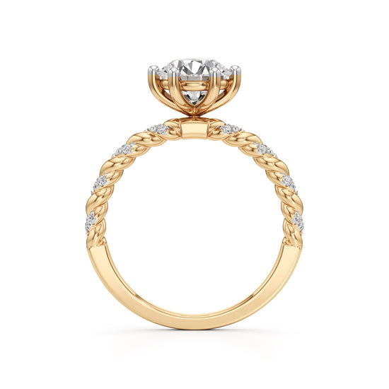 Twist of Eternity Solitaire Ring