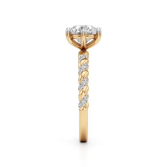 Twist of Eternity Solitaire Ring